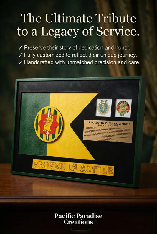 Wooden Guidon plaque